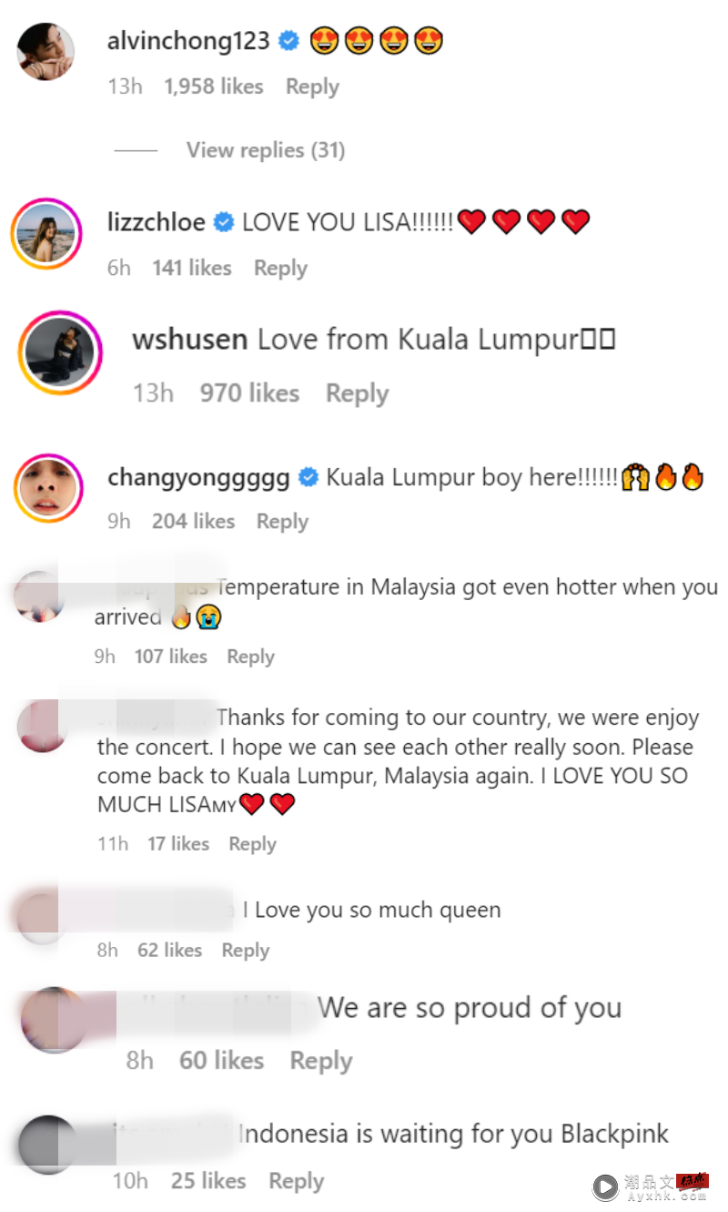 BLACKPINK LISA 赞马来西亚BLINKS好hot